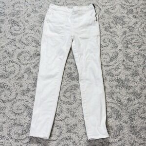 Free People Women's Size 24 Off White Denim Jeans Low‎ Rise Side Zipper